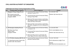 List of CAAS Approved Ftos Trtos Mtos As at 24 Apr 2019