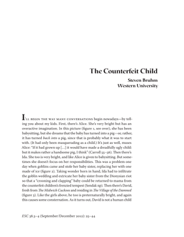 The Counterfeit Child Steven Bruhm Western University