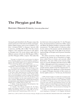 The Phrygian God Bas