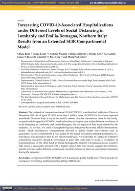 Forecasting COVID-19-Associated Hospitalizations Under Different