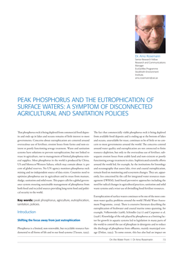 Peak Phosphorus and the Eutrophication of Surface Waters: a Symptom of Disconnected Agricultural and Sanitation Policies