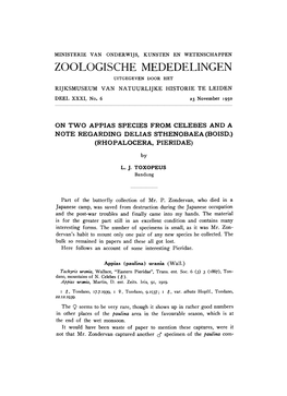 Zoologische Mededelingen