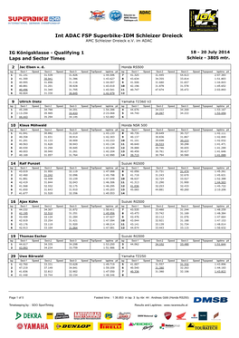 Int ADAC FSP Superbike-IDM Schleizer Dreieck AMC Schleizer Dreieck E.V