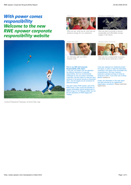 RWE Npower 2007 Corporate Responsibility Report.Pdf
