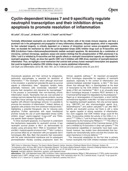 Cyclin-Dependent Kinases 7 and 9 Specifically Regulate Neutrophil