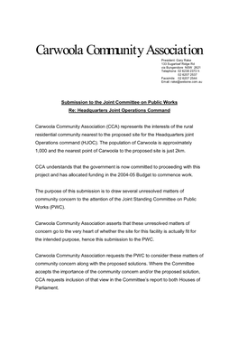 Carwoola Community Association