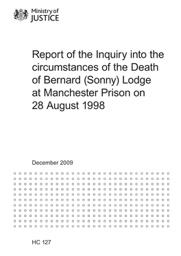 (Sonny) Lodge at Manchester Prison on 28 August 1998 HC