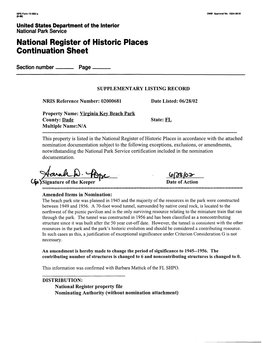 National Register of Historic Places Continuation Sheet