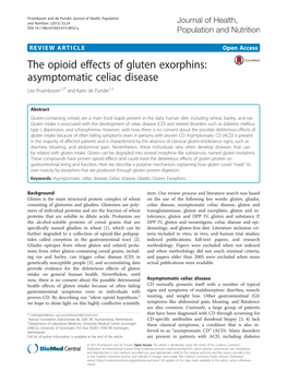 Asymptomatic Celiac Disease Leo Pruimboom1,2* and Karin De Punder1,3