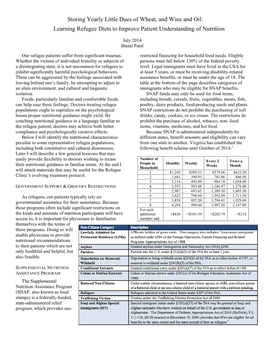 Storing Yearly Little Dues Learning Refugee Diets to Impr