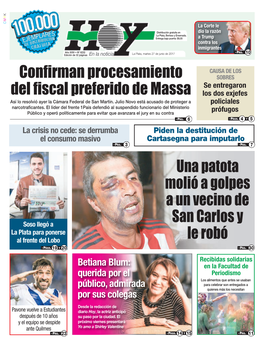 Confirman Procesamiento Del Fiscal Preferido De Massa