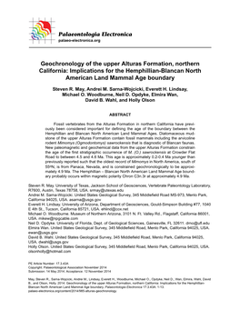 Geochronology of the Upper Alturas Formation, Northern California: Implications for the Hemphillian-Blancan North American Land Mammal Age Boundary