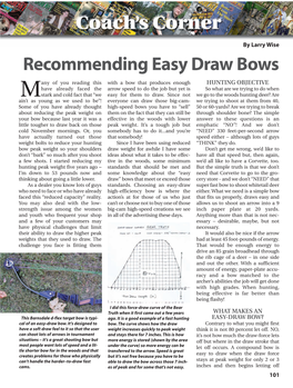 Recommending Easy Draw Bows