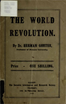 THE WORLD REVOLUTION by HERMAN GORTER