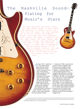 The Nashville Sound— Plating for Music's Stars