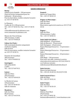 Location Salles Bbte