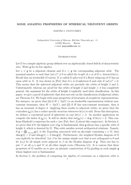 Some Amazing Properties of Spherical Nilpotent Orbits