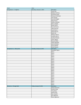 2015 Recipients of Tickets to Mayor's