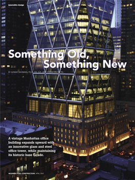 Something Old, Something New by AHMAD RAHIMIAN, PH.D., P.E., S.E., and YORAM EILON, P.E