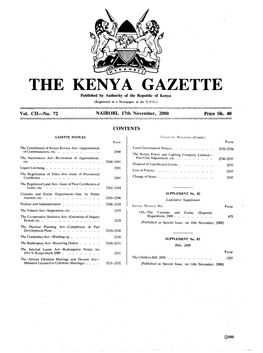 The Kenya Gazette