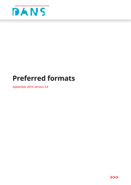 Preferred Formats