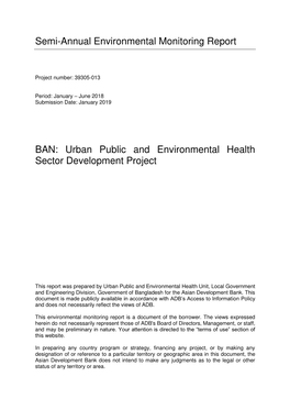 Urban Public and Environmental Health Sector Development Project