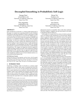 Decoupled Smoothing in Probabilistic Soft Logic