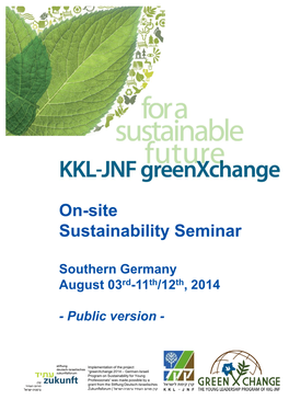 On-Site Sustainability Seminar