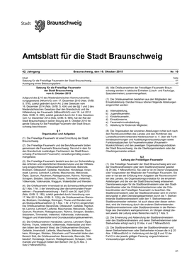 Amtsblatt Für Die Stadt Braunschweig