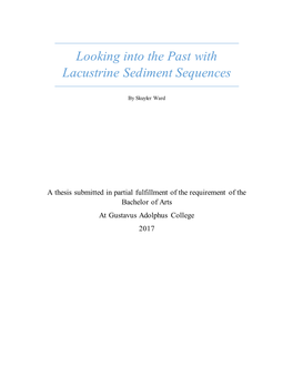 Looking Into the Past with Lacustrine Sediment Sequences