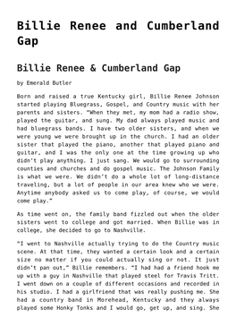 Billie Renee and Cumberland Gap