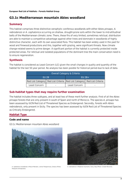 G3.1C Mediterranean Mountain Abies Woodland