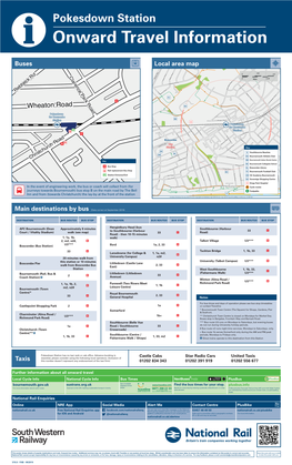 Pokesdown Station I Onward Travel Information Buses Local Area Map