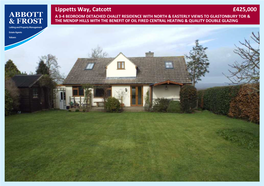 Lippetts Way, Catcott £425,000