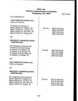 Before the Federal Communications Commission Washington, DC 20554 FCC 95-408