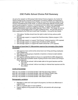 CSC Public School Choice Poll Summary