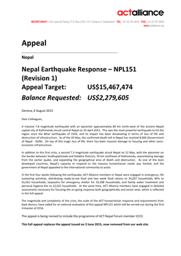 Npl151rev1 Nepal Earthquake.Pdf