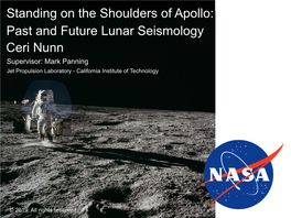 Standing on the Shoulders of Apollo: Past and Future Lunar Seismology