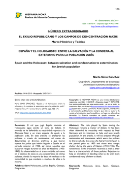 Entre La Salvación Y La Condena Al Exterminio Para La Población Judía