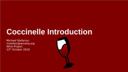 Coccinelle Introduction for Wine
