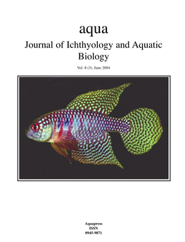 Journal of Ichthyology and Aquatic Biology Vol