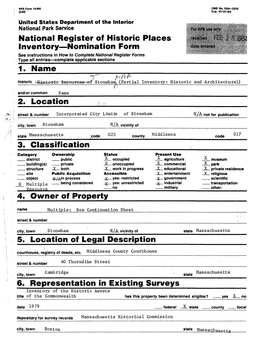 National Register of Historic Places Inventory Nomination Form 1