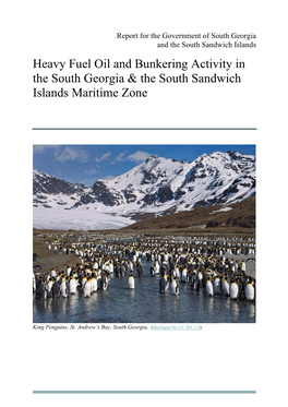 Heavy Fuel Oil and Bunkering Activity in the South Georgia & the South