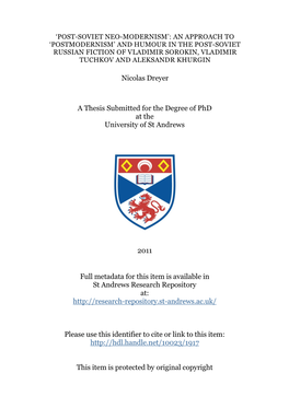 Nicolas Dreyer Phd Thesis