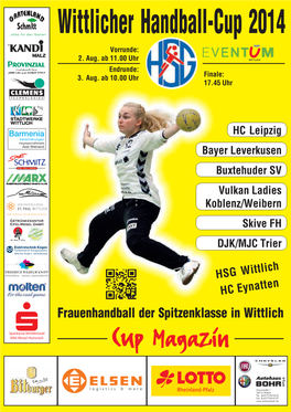 Wittlicher Handball-Cup 2014 Baumschule Sämereien Zimmerpflanzen Pflanzgefäße Vorrunde: Beet- U