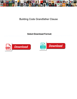 Building Code Grandfather Clause