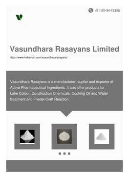 Vasundhara Rasayans Limited