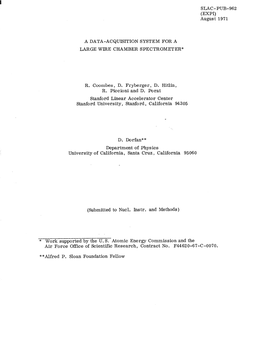 A Data-Acquisition System for a Large Wire Chamber Spectrometer*