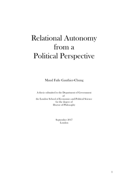 Relational Autonomy from a Political Perspective