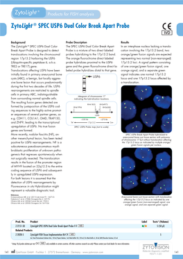 Zytolight ® SPEC USP6 Dual Color Break Apart Probe